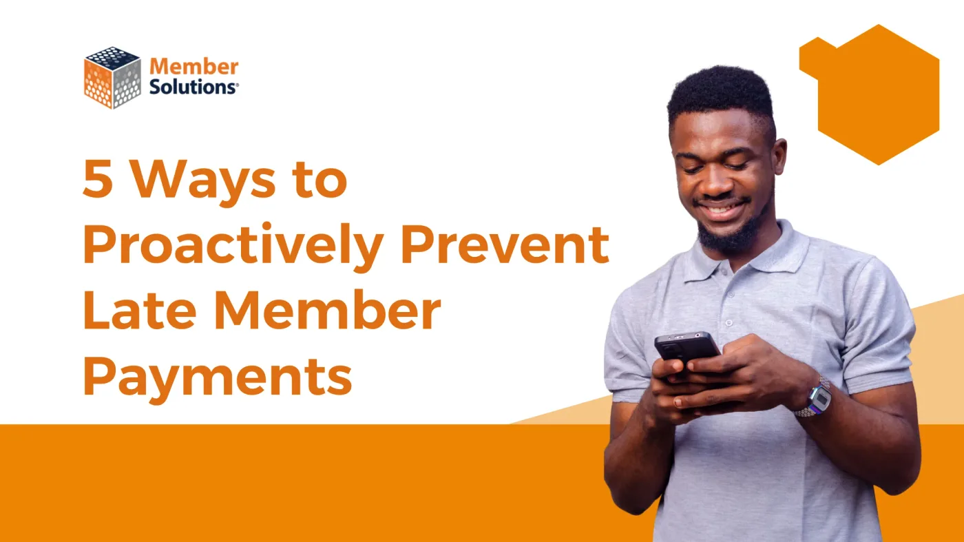 Billing reminder notification on a smartphone for late member payments