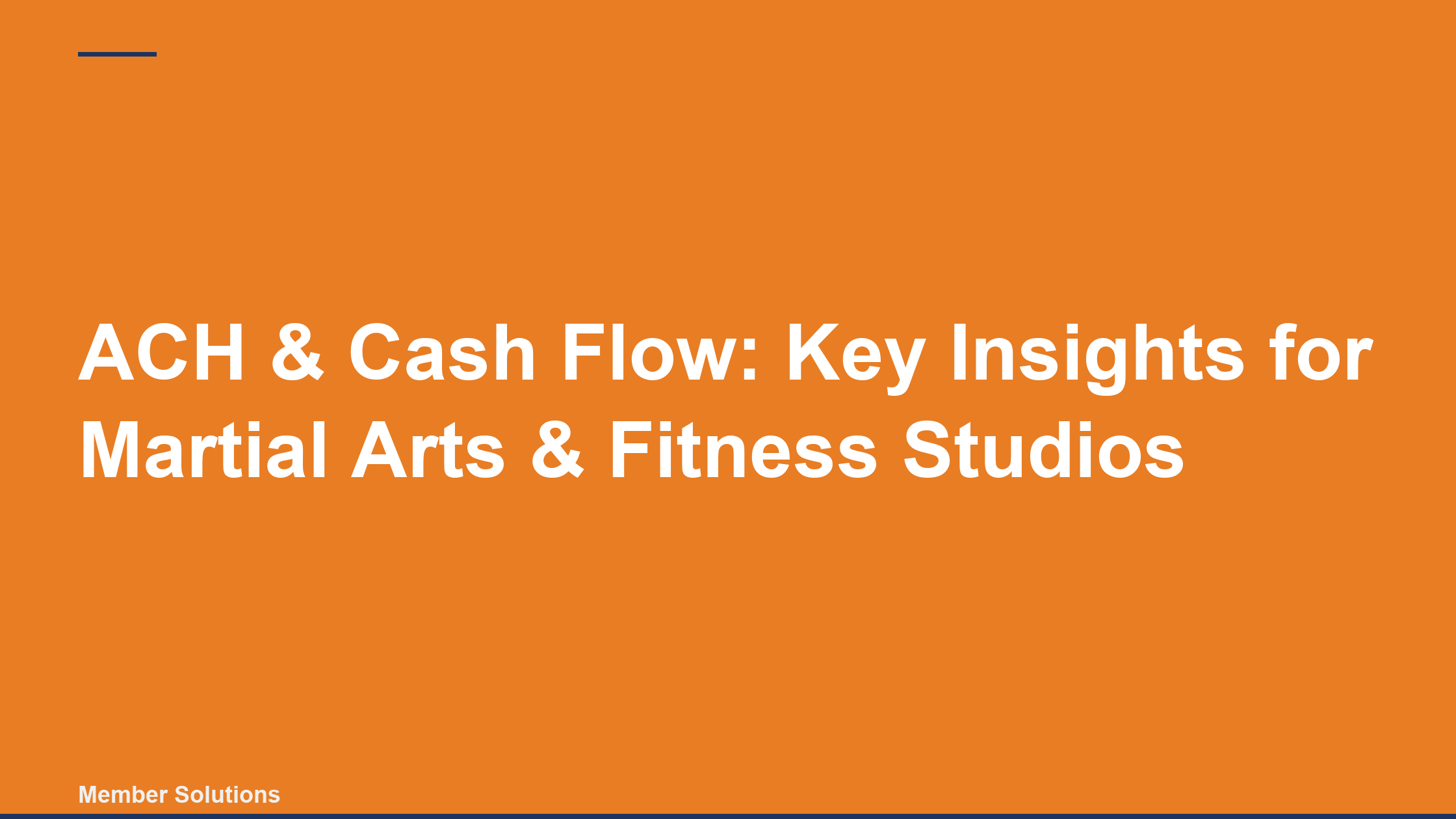 ACH & Cash Flow: Key Insights for Martial Arts & Fitness Studios