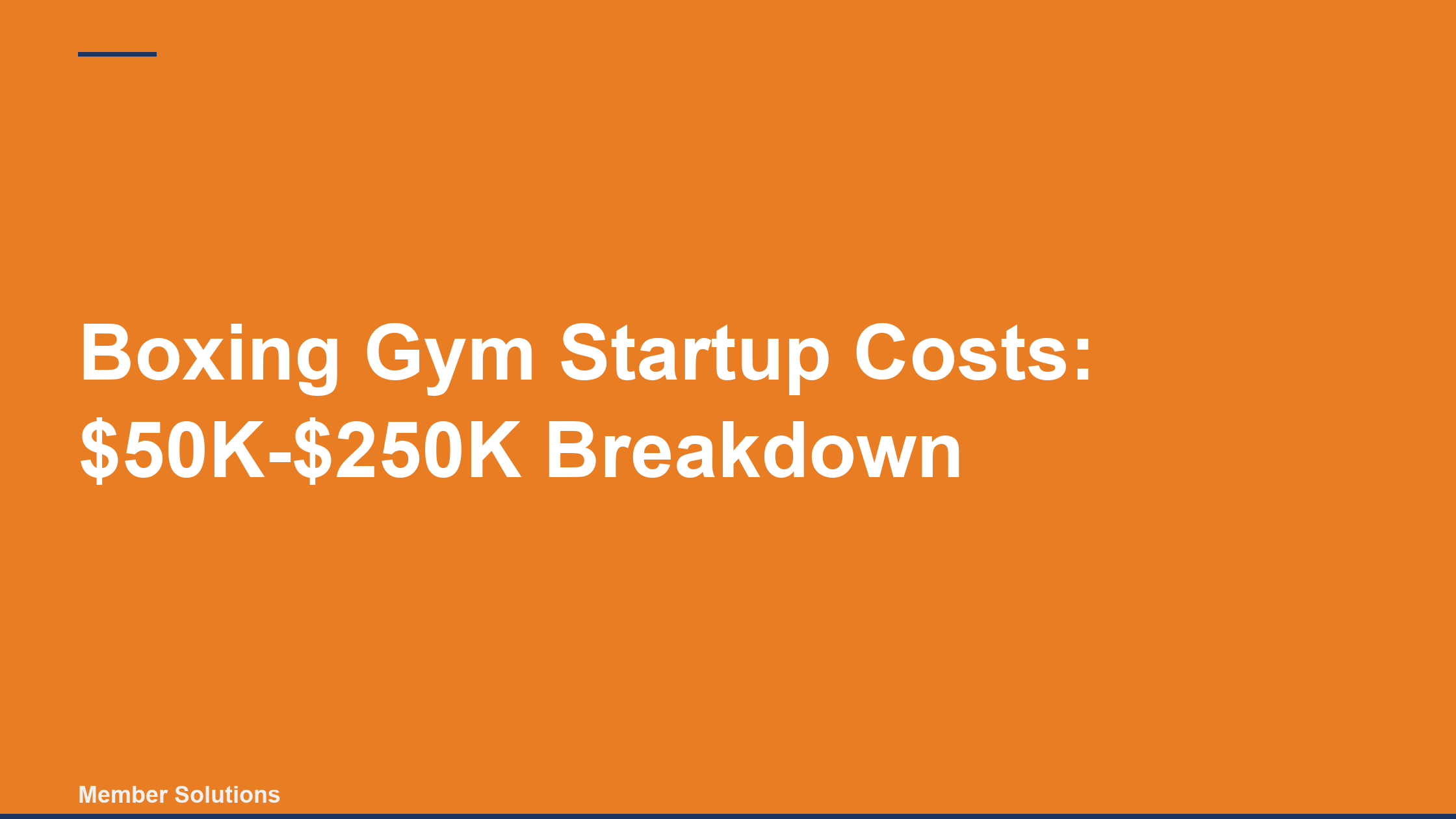 Boxing Gym Startup Costs: $50K-$250K Breakdown