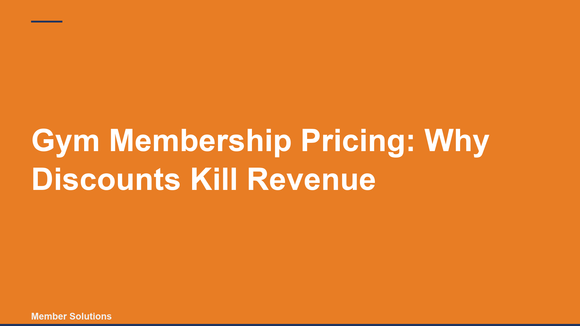 Gym Membership Pricing: Why Discounts Kill Revenue