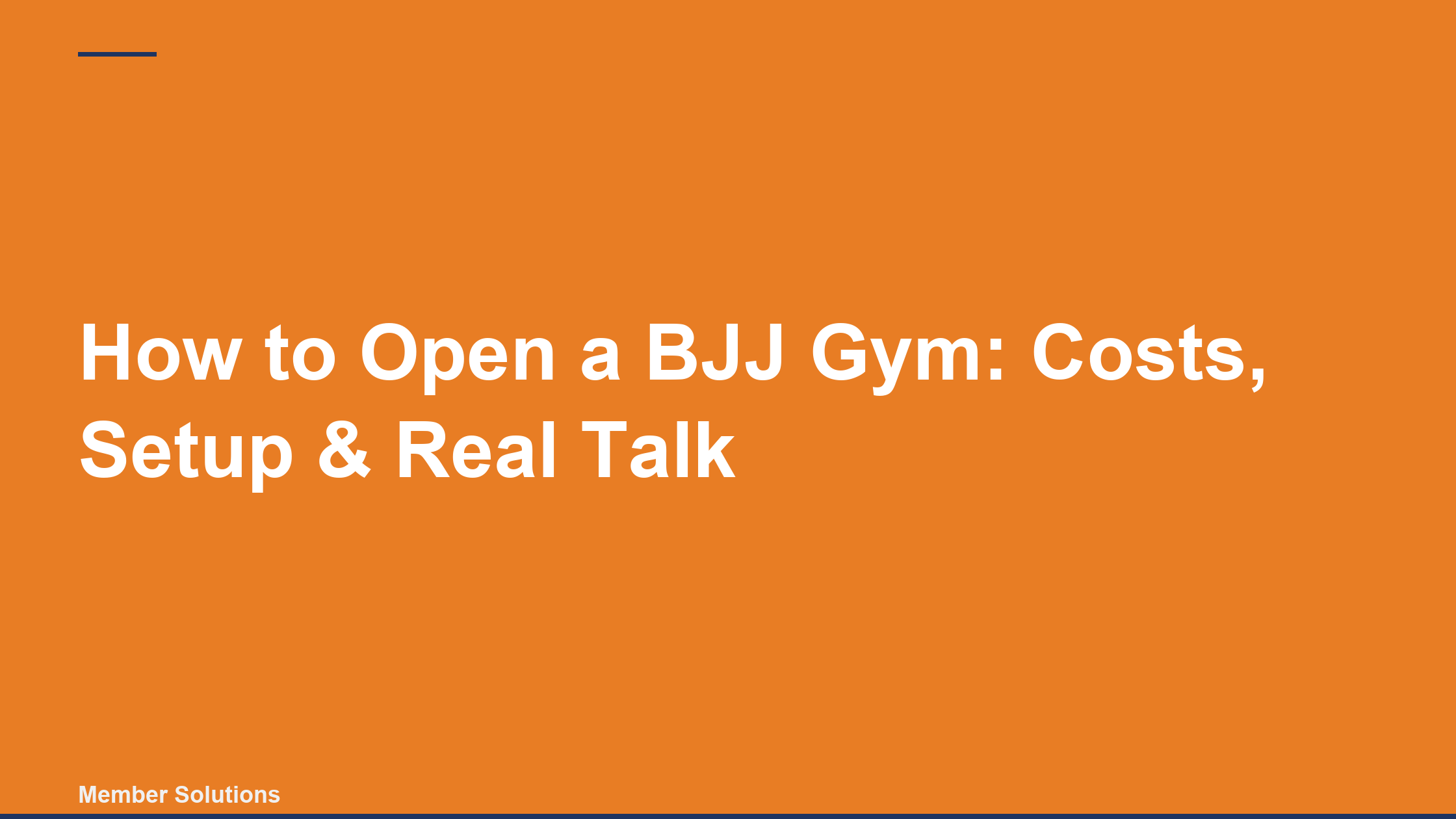 How to Open a BJJ Gym: Costs, Setup & Real Talk