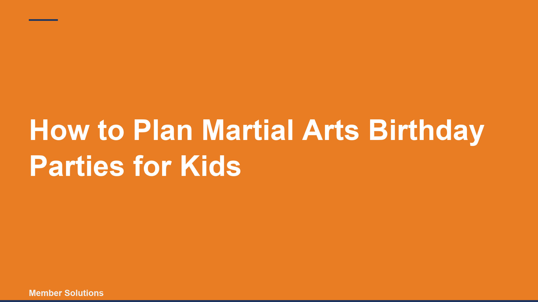 How to Plan Martial Arts Birthday Parties for Kids