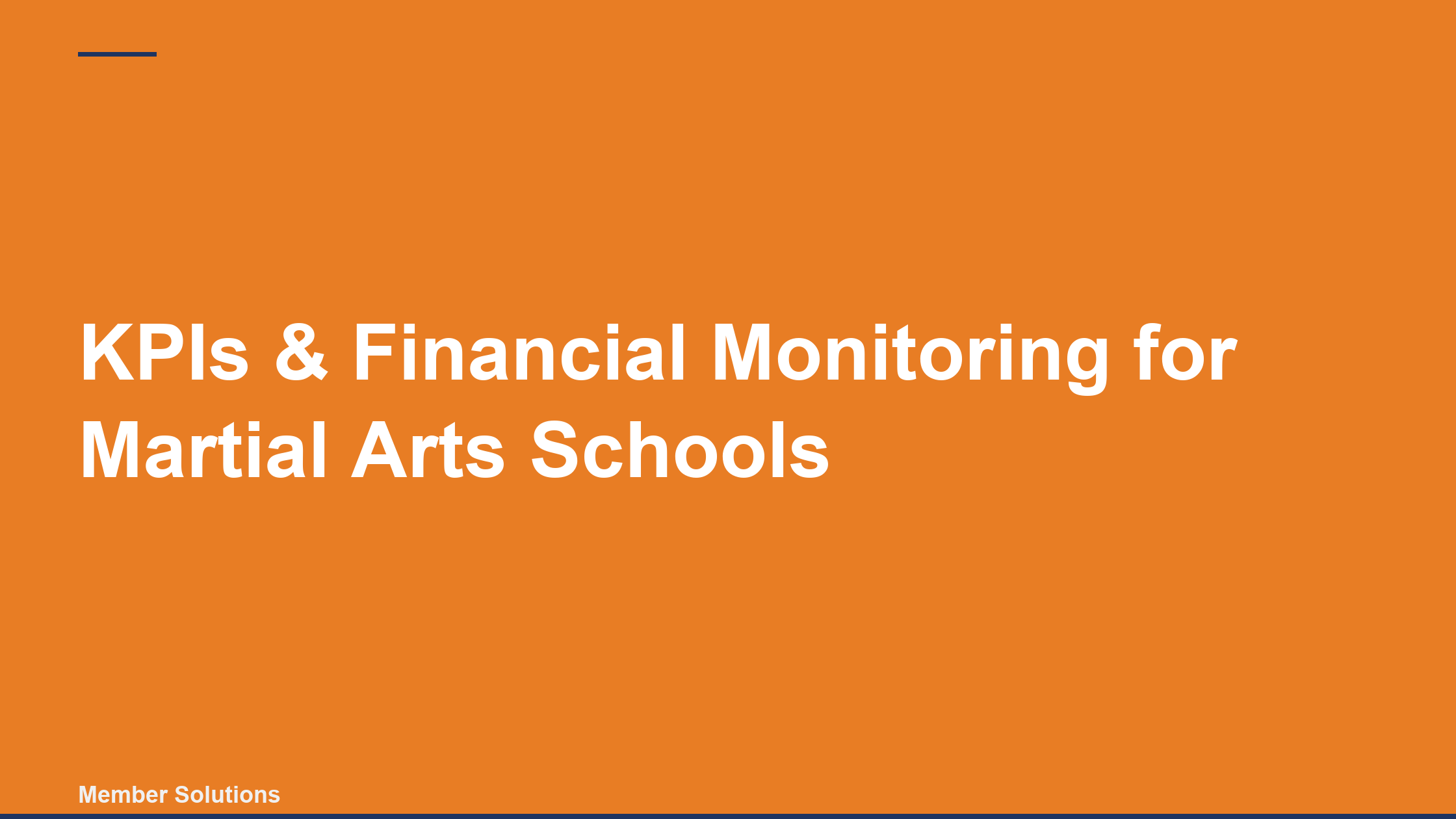 KPIs & Financial Monitoring for Martial Arts Schools