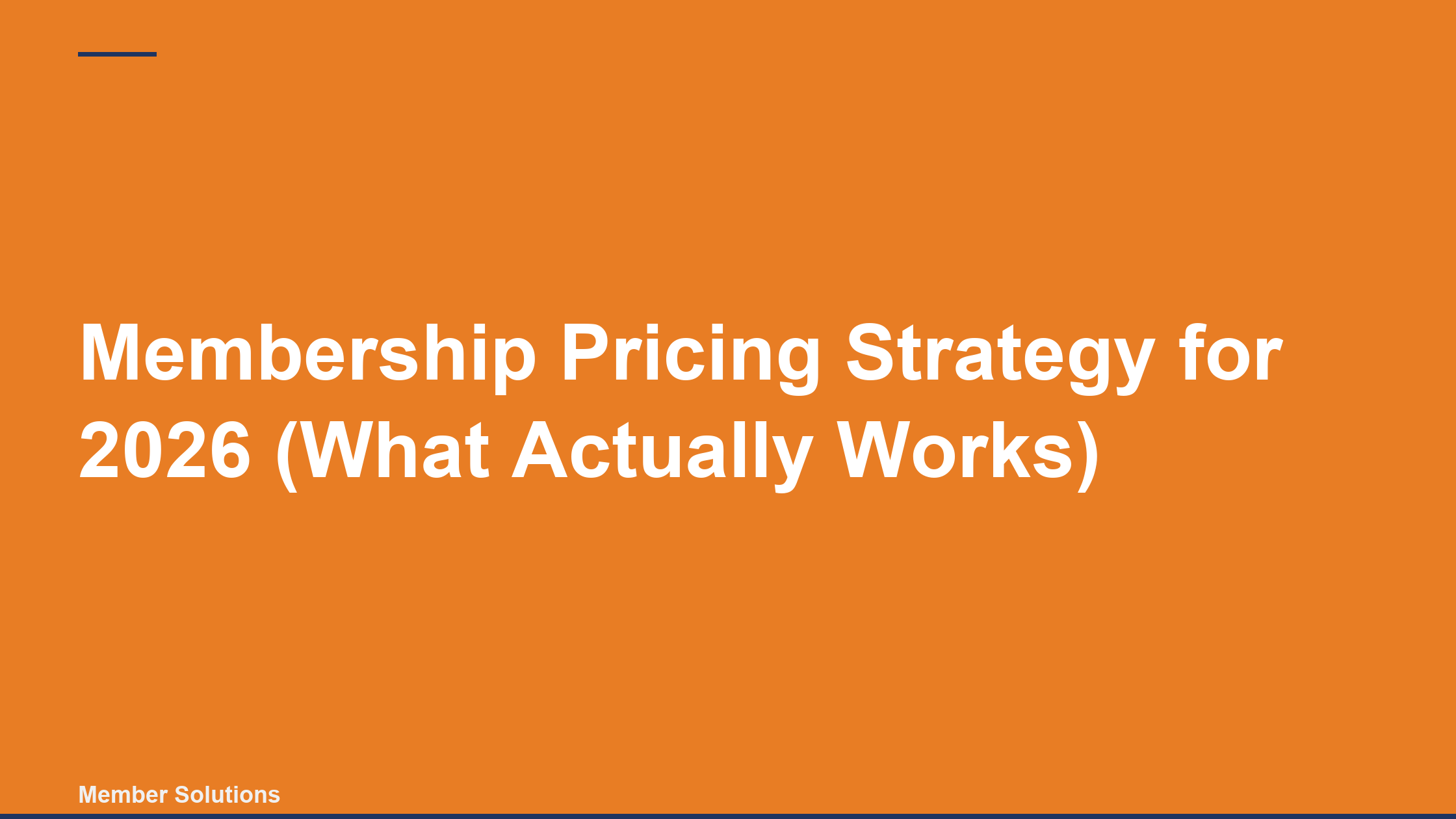 Membership Pricing Strategy for 2026 (What Actually Works)