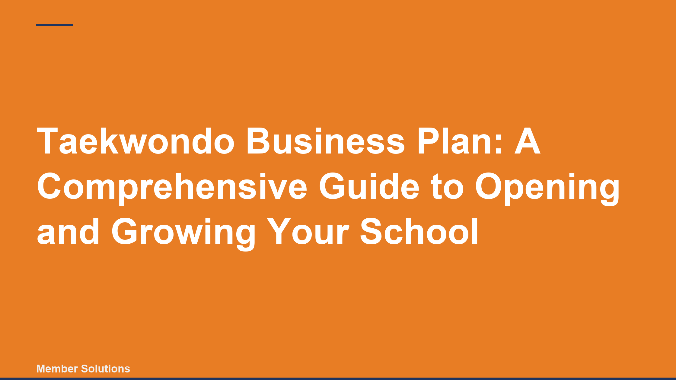 Taekwondo Business Plan: A Comprehensive Guide to Opening and Growing Your School
