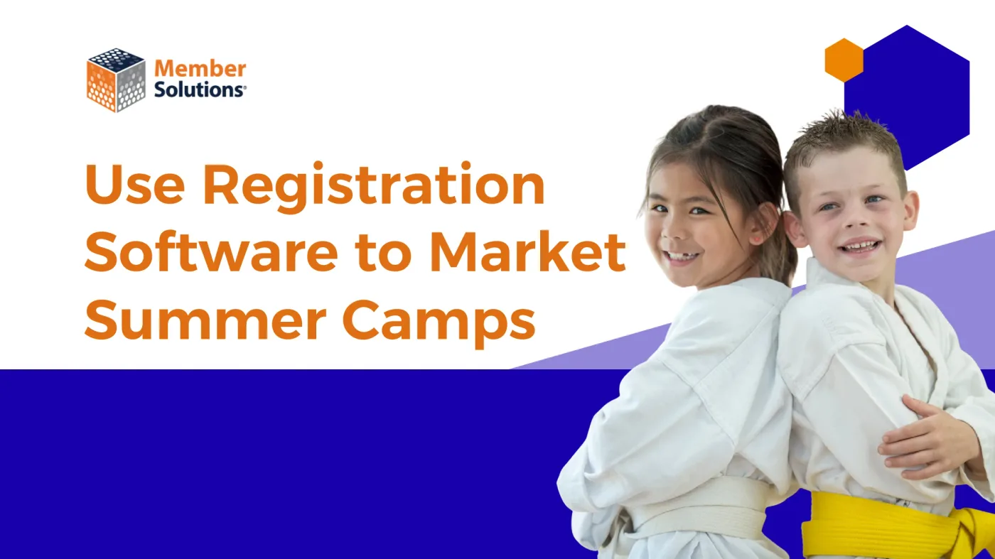 Summer camp registration software interface open on a tablet