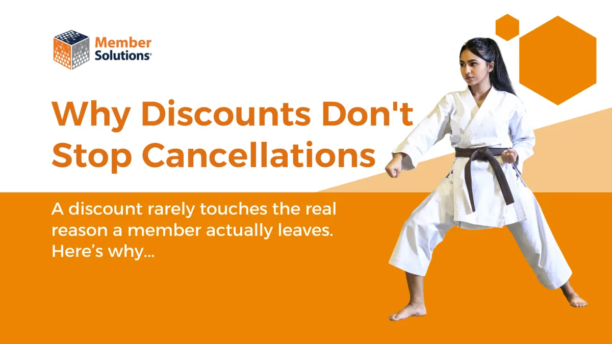 Martial arts school owner reviewing membership pricing and discounts, Member Solutions