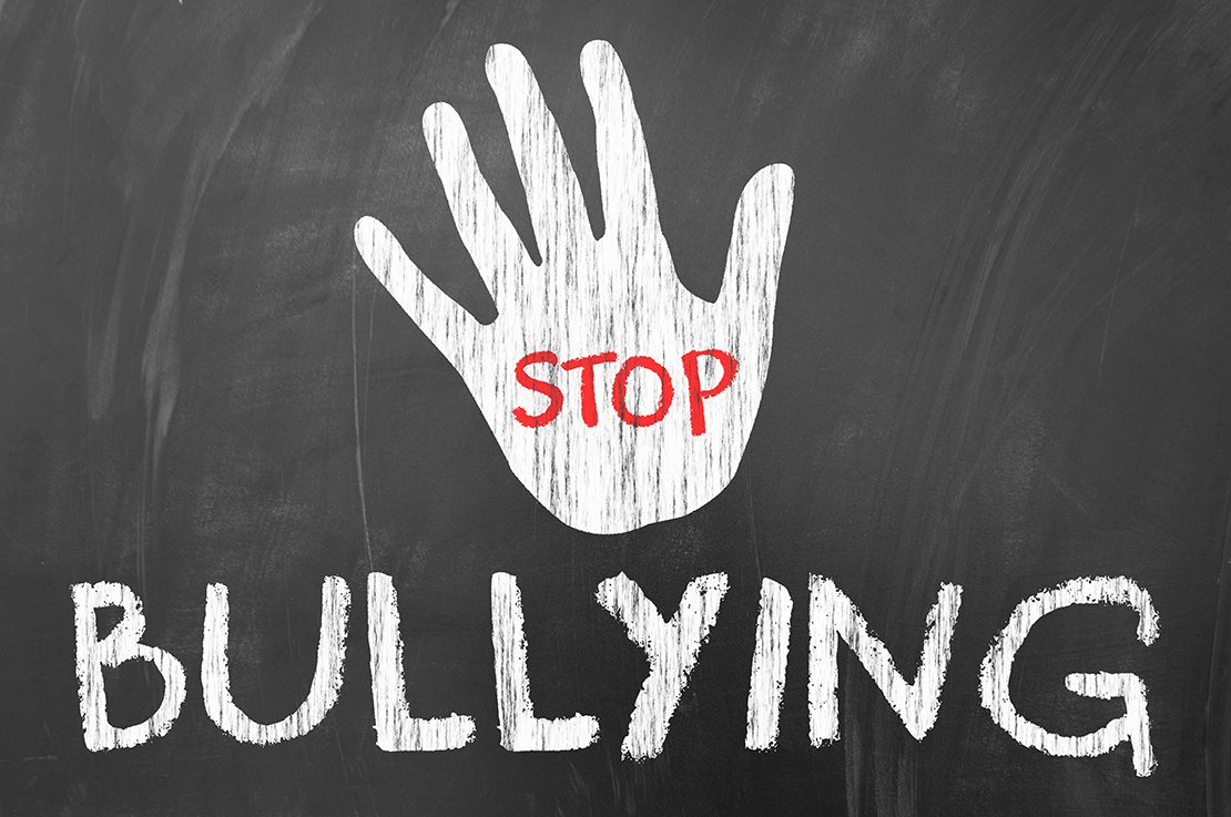 "Stop Bullying" written on chalkboard