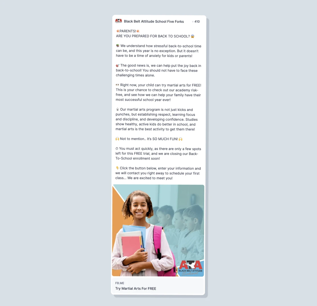 Black Belt Attitude School Five Forks